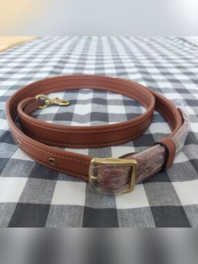 New Coach Leather Crossbody Strap Replacement Adjustable Brown Brass Hardware